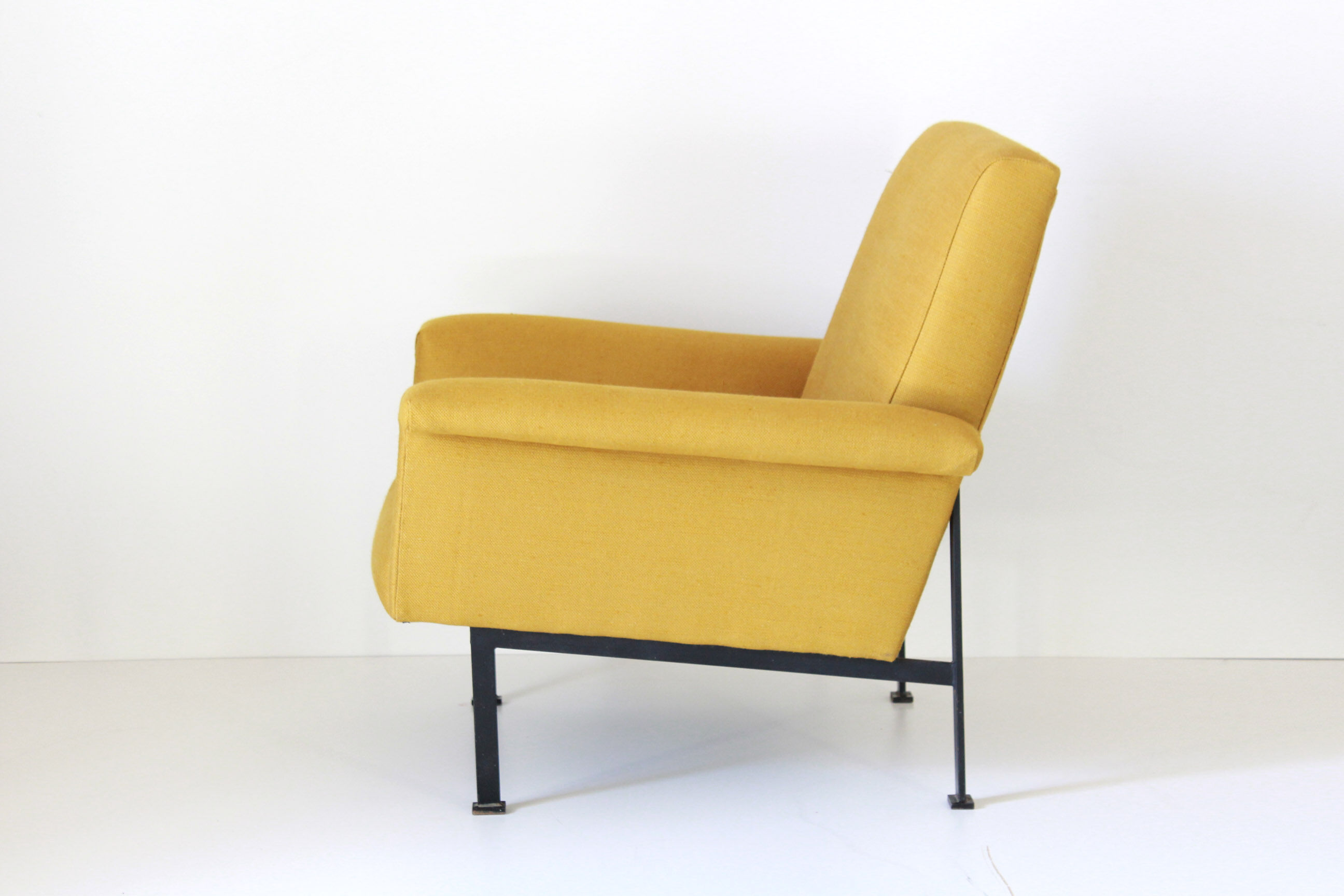 1950 vintage yellow armchair