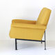 Fauteuil jaune vintage des années 1950