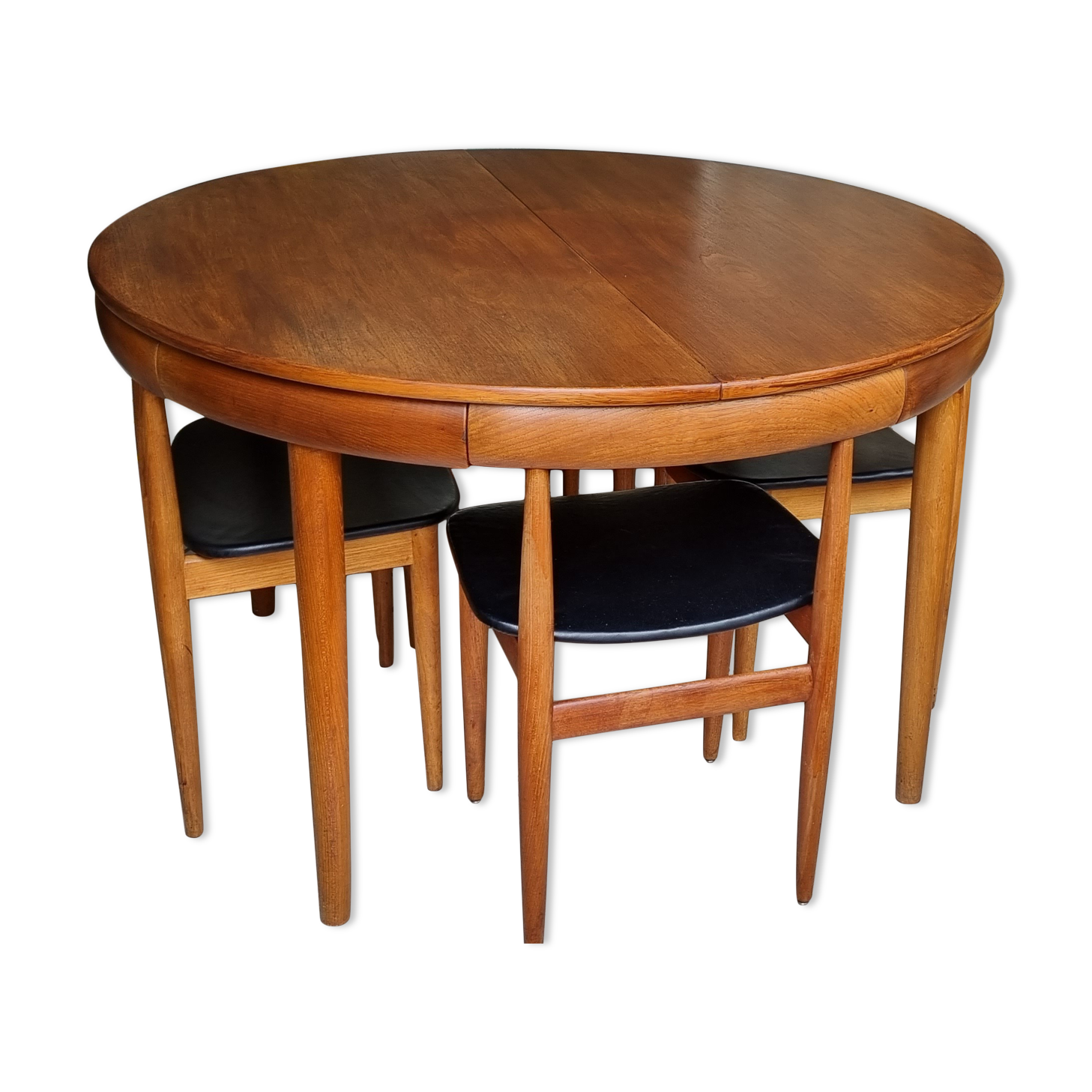 Scandinavian teak dining table and 4 chairs Hans Olsen Frem Rojle