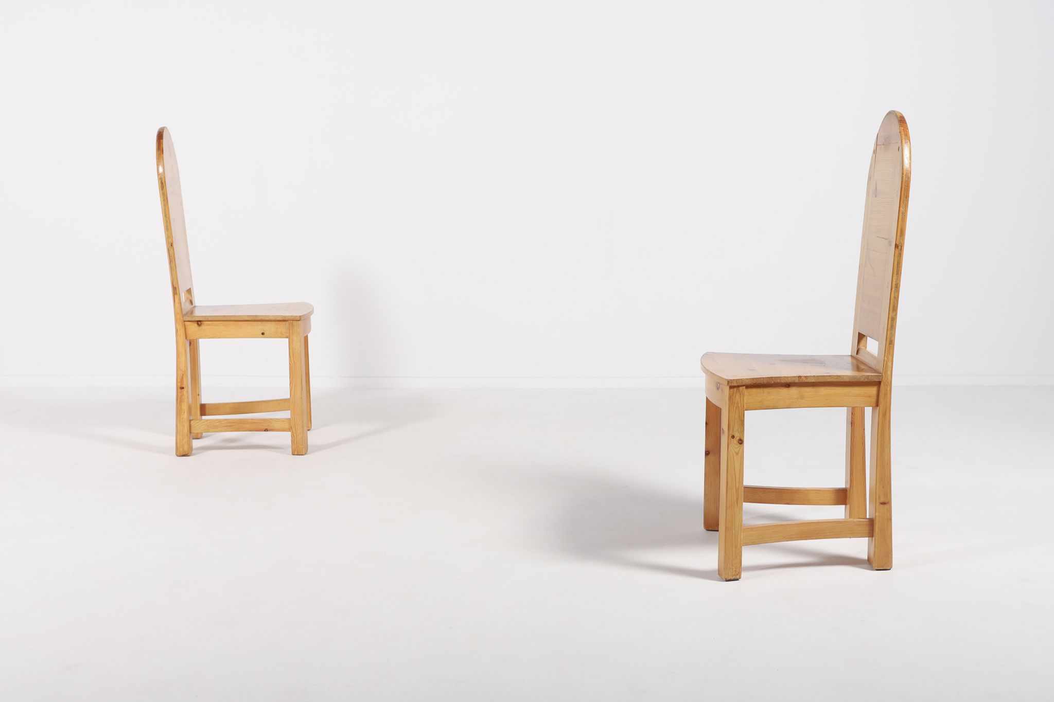 Set of 6 Swedish solid pine chairs by Sven Larsson Möbelshop