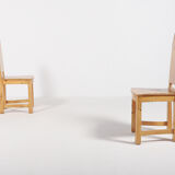 Set of 6 Swedish solid pine chairs by Sven Larsson Möbelshop