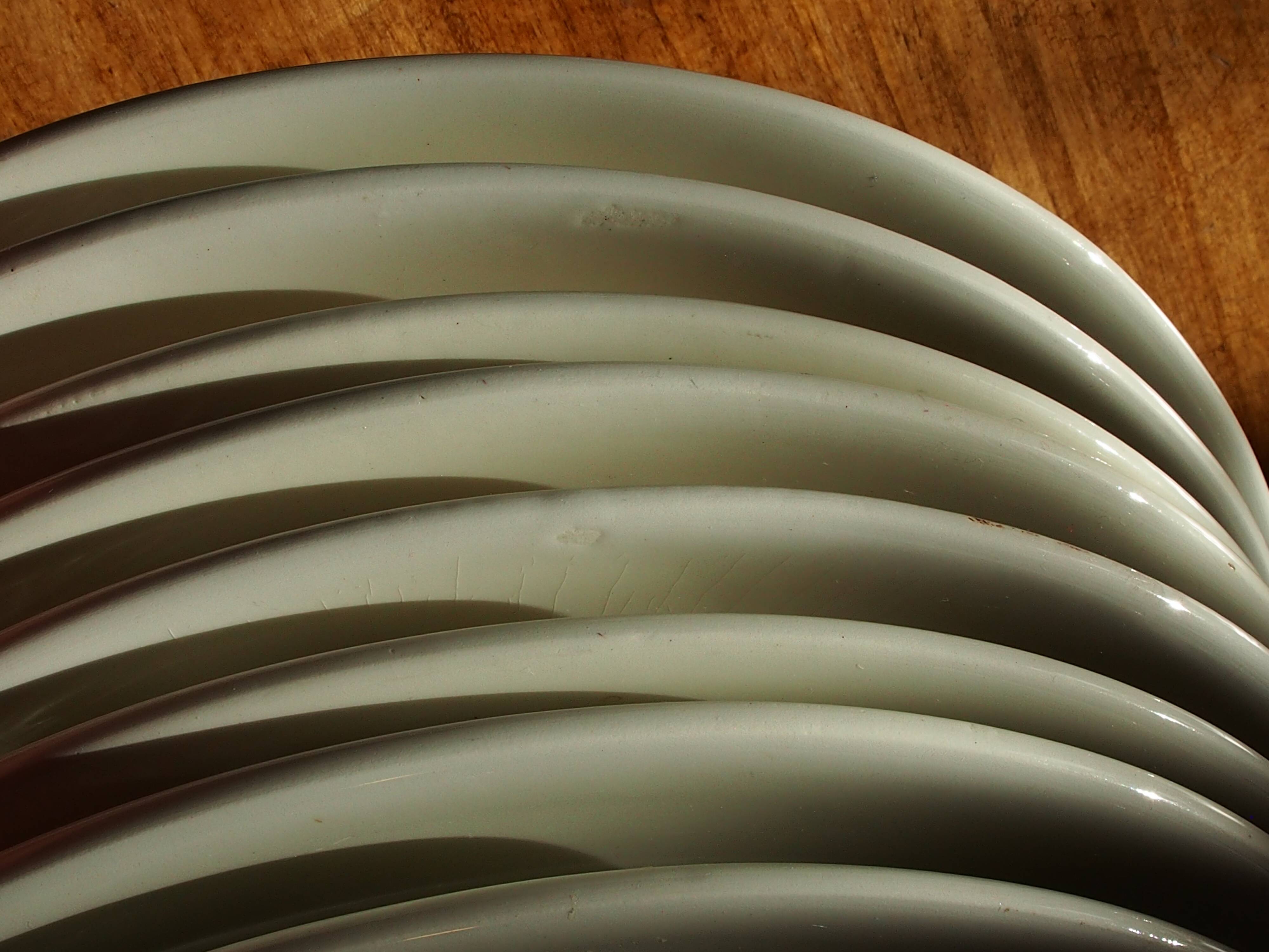 Lot of 10 vintage flat plates from the GIEN factory