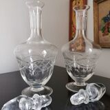 Duo of crystal decanters of Saint Louis