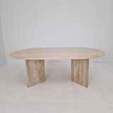Travertine Coffee or Side Table, Italy 1980s