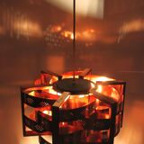 Copper pendant light by Werner Schou for Coronell Electro, Denmark, 1969.
