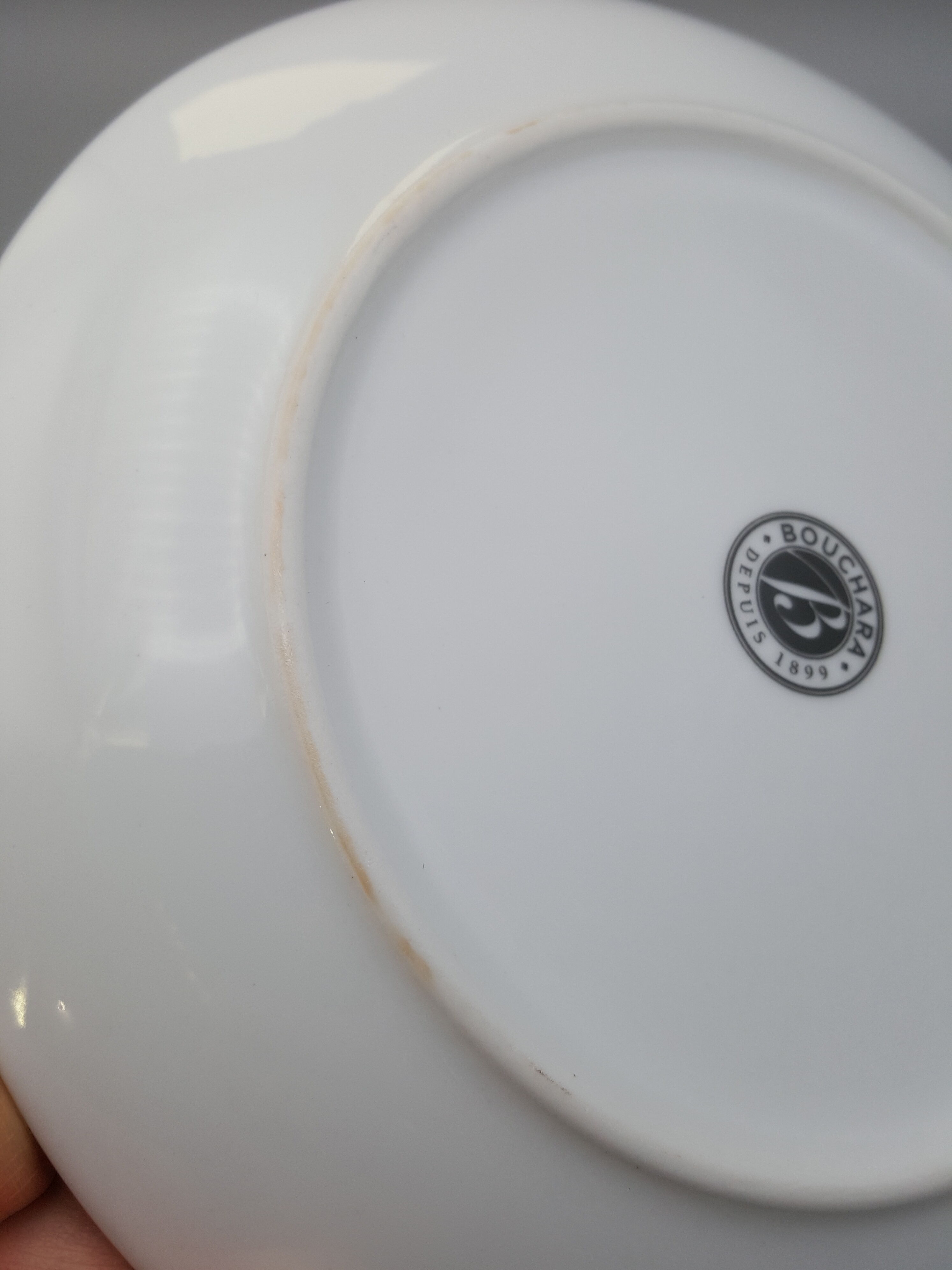 Assiettes à dessert Bouchara décor fond marin porcelaine