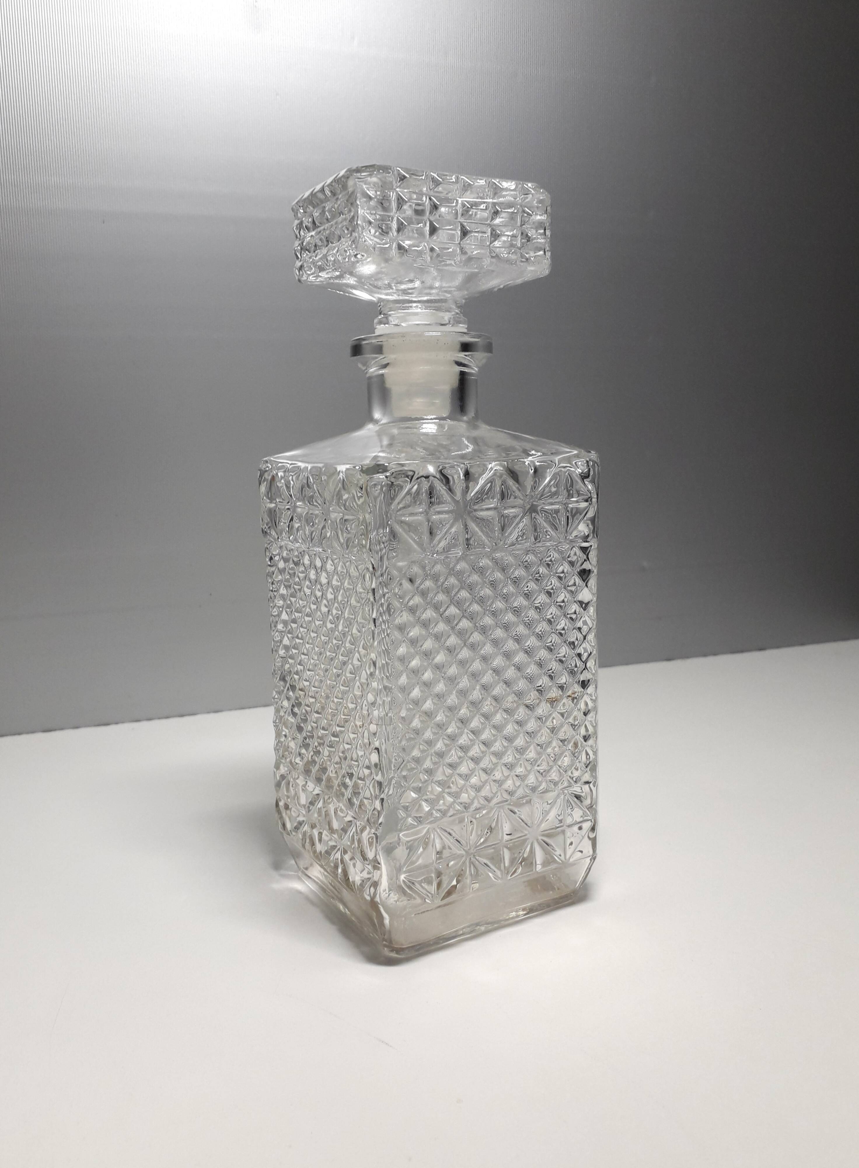 Cut glass whiskey decanter - 1980s