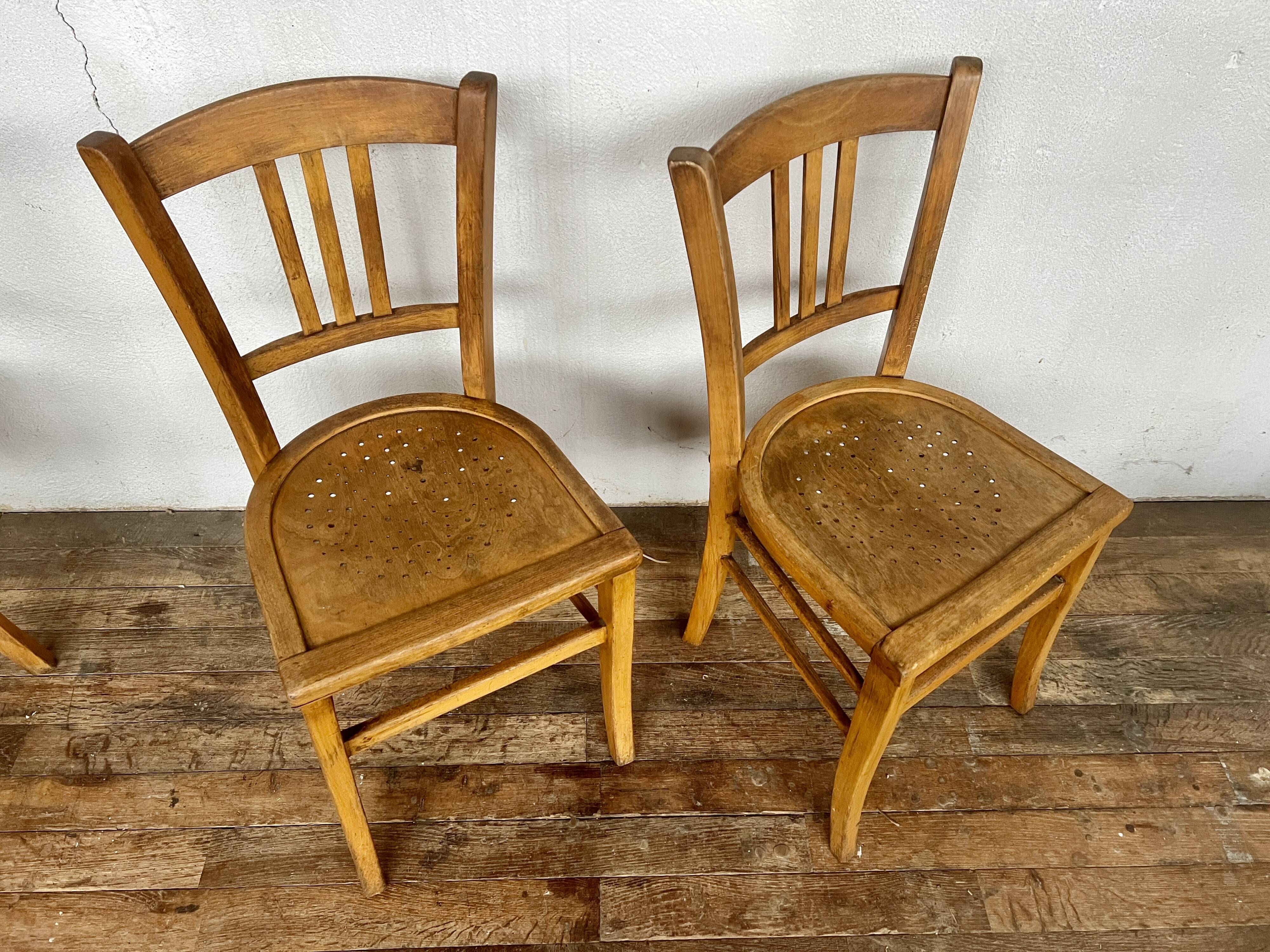 Wooden chair Bistrot Retro bohemian vintage brasserie Lutherma