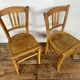 4 chaises en bois bistrot brasserie vintage rétro bohème lutherma