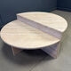 Paire de tables basses en travertin, années 1970