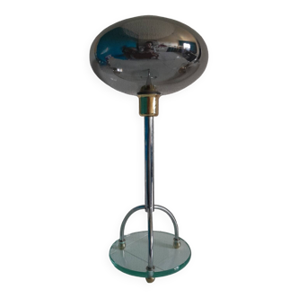 Lampe pied en verre vintage