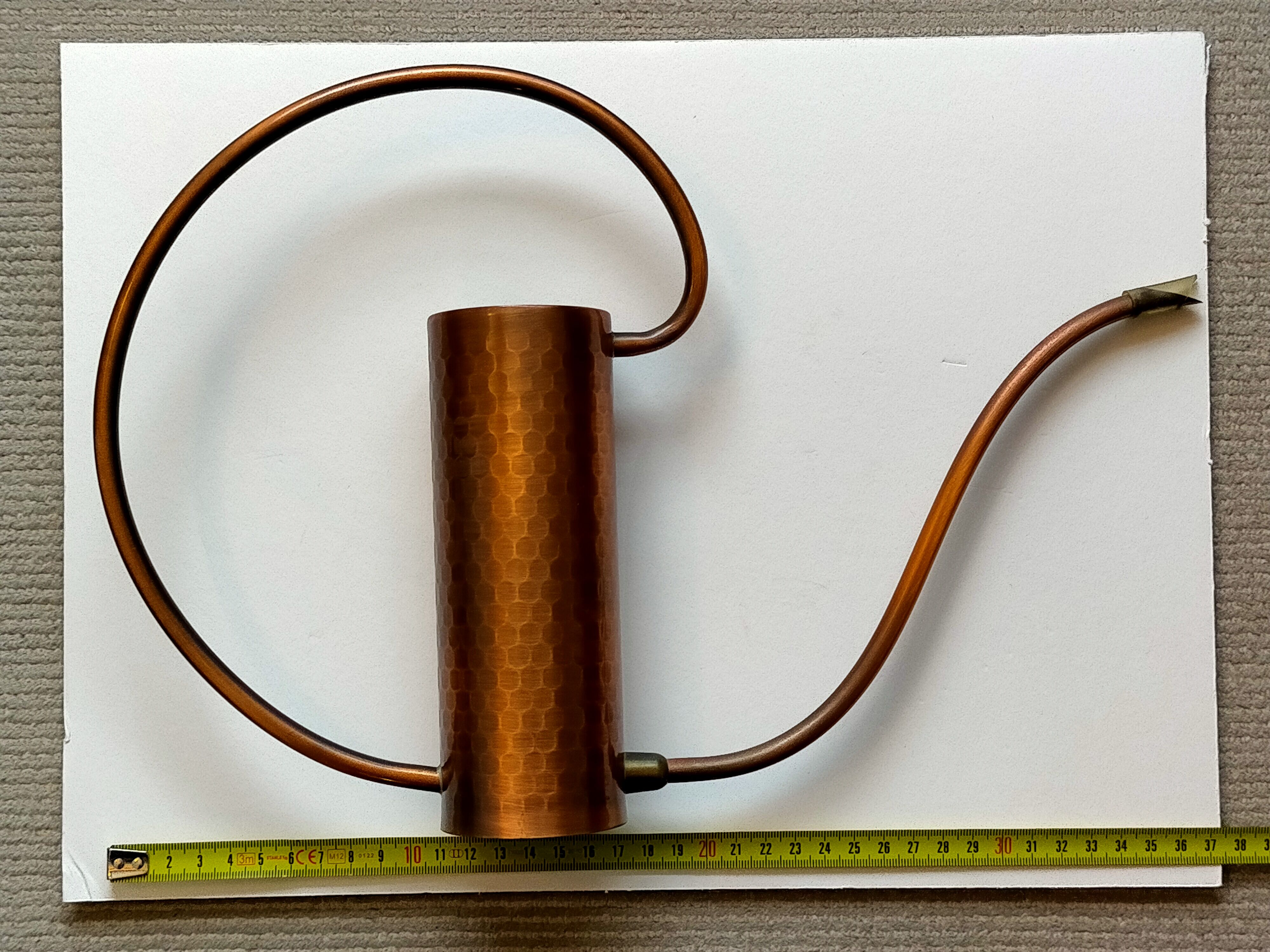 Hammered copper watering can