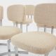 Paul Legeard set of 12 stainless steel and curly wool chairs 1970