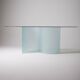 Table ovale en verre