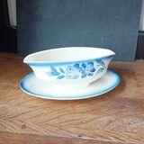 Saucière en faïence fleurie