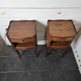 Pair of solid oak bedside tables