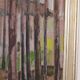 Original mid-century Swedish oil on panel – “Tree Trunks” by Harry Wichmann – dated 1953 – vintage & framed – 69 × 71 cm