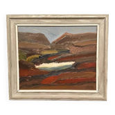 Original Swedish Oil on Panel – “Rustic Landscape” by Thage Carlson – Signed – Vintage & Framed – 72 × 61 cm (28.3" × 24")