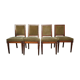 Lot de 4 chaises en acajou et velours