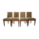 Lot de 4 chaises en acajou et velours