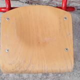 Set of three vintage children's school chairs