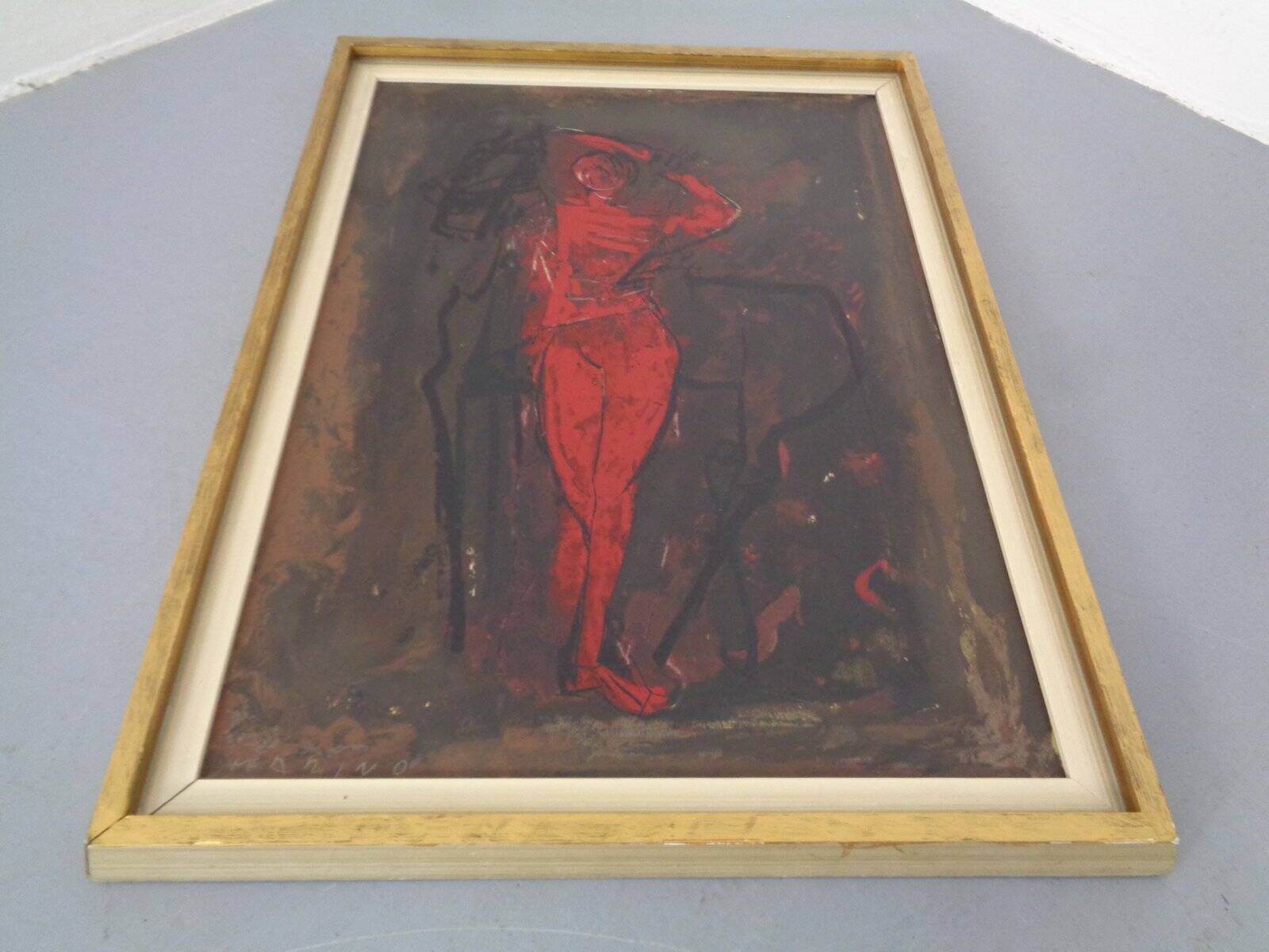 After Marino Marini, Dancer, 1960s, Artwork on Wood