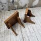 Paire de chevets muraux modernistes constructivistes