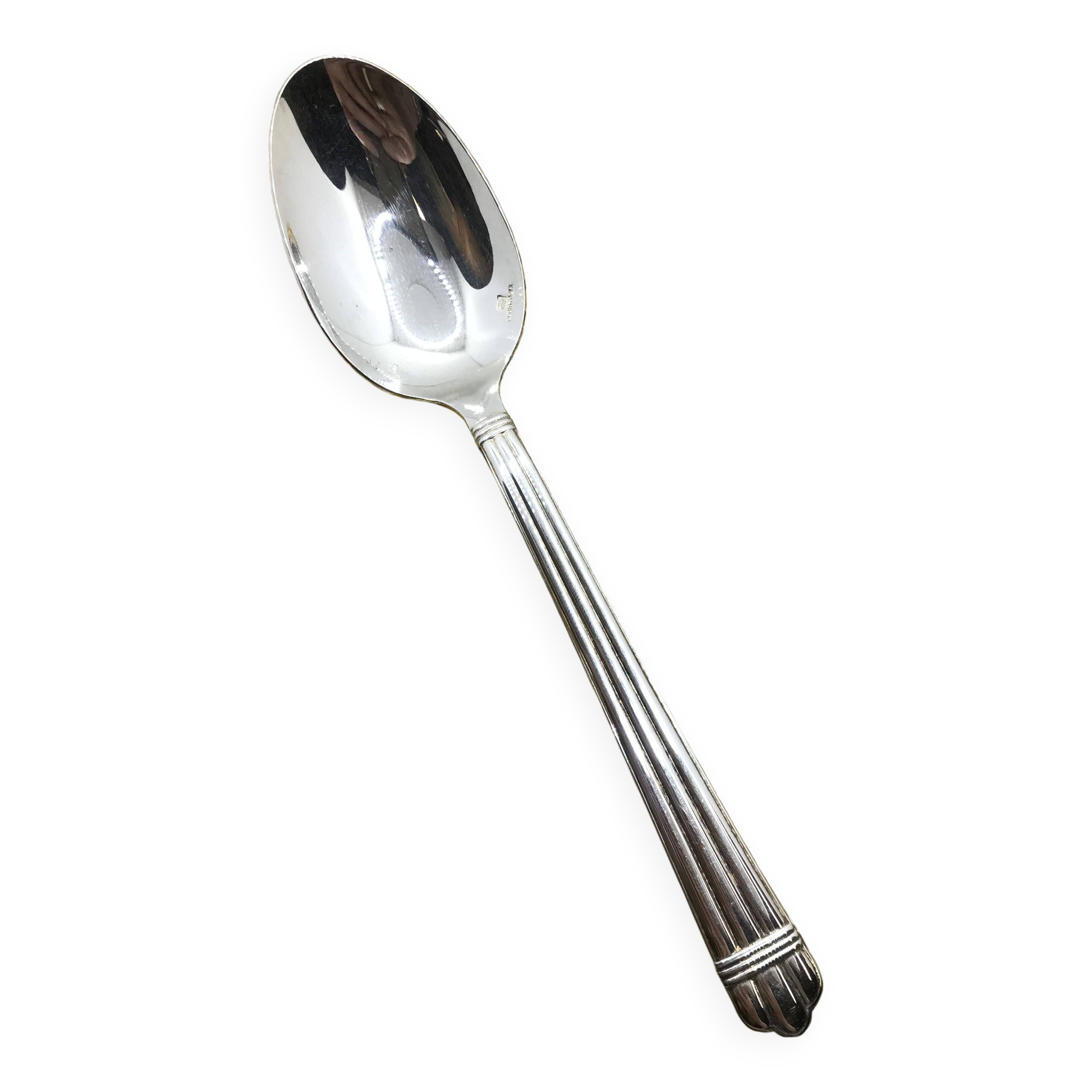 Silver-plated dessert spoon from Christofle, Aria model