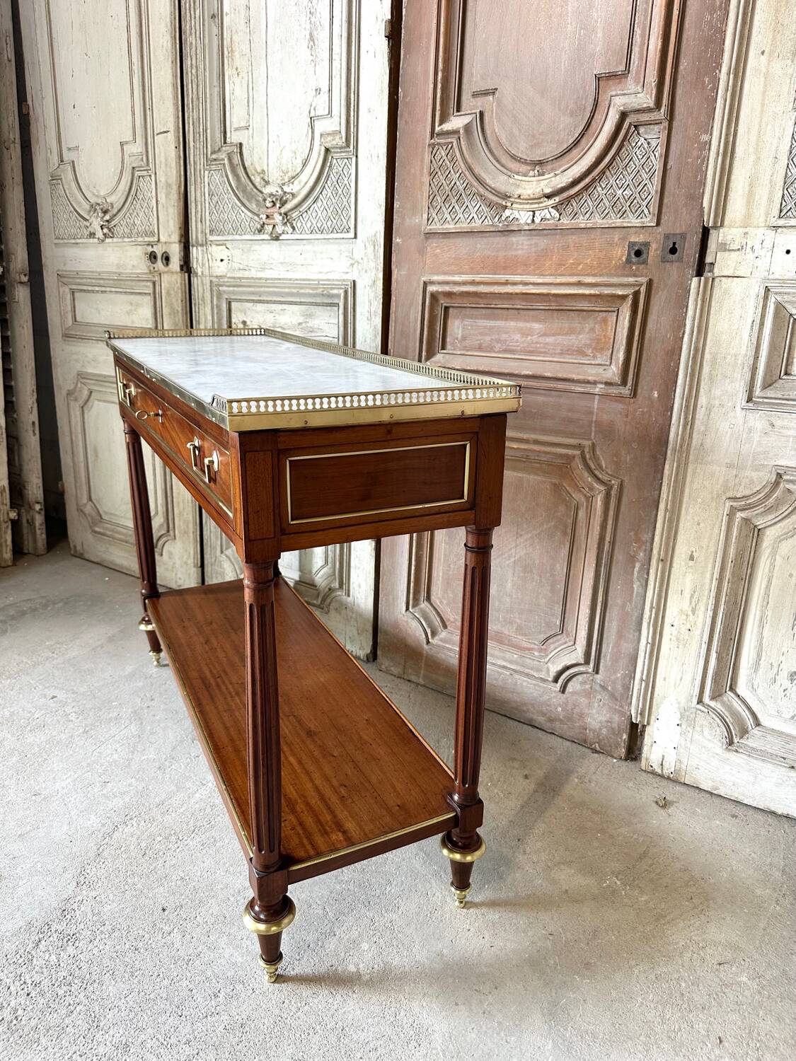 Louis XVI mahogany console