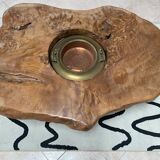Solid wood tree trunk coffee table