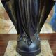 Ancient statue of the Virgin Mary – patinated cast on a marble base