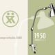 Lampe vintage 1950 industrielle liseuse Jumo GS2 souris - 70 cm