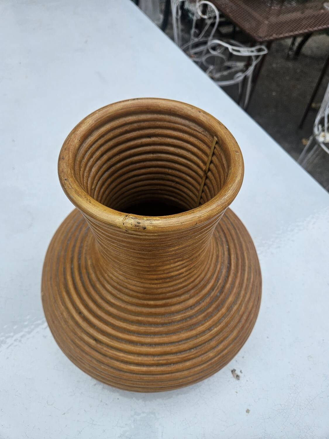 Rattan vase from the 60s