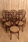 Série de x6 chaises bistrot Hofmann modèle aile d'ange