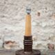 Art Deco wooden lamp, vintage wooden lamp base, table lamp.