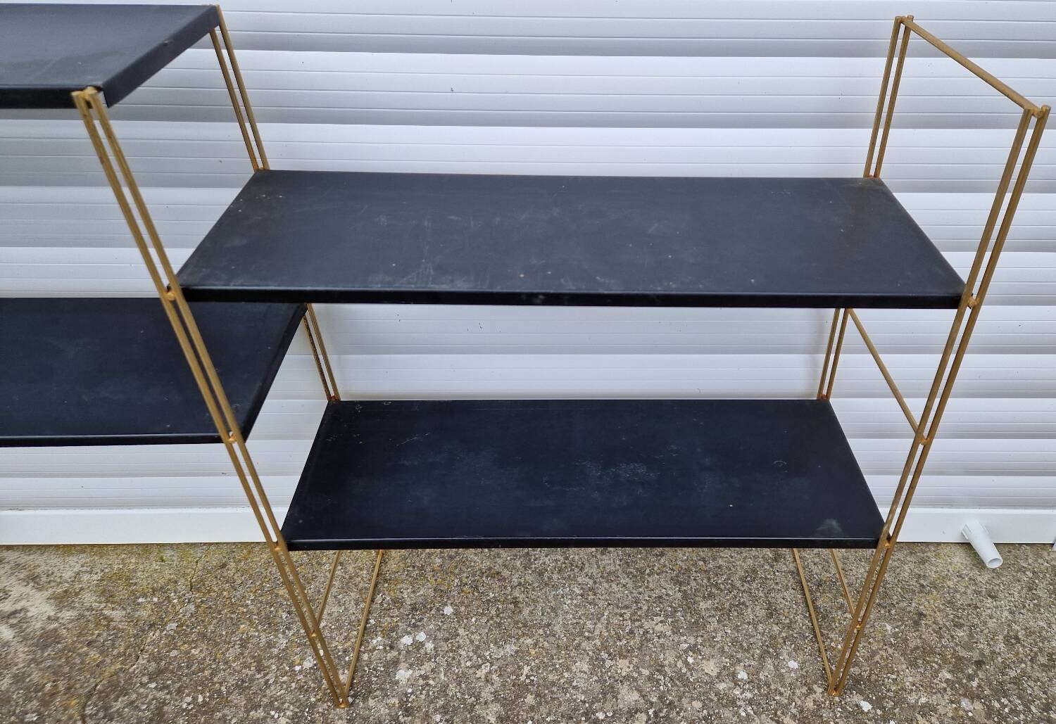 Self shelf for Mofp in gold metal from the 70s
