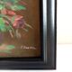 Old Painting Oil on Canvas Still Life Flowers J. Justin Signed
