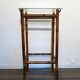 Bamboo console and glass tray 1970s