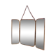 Solid brass triptych barber mirror