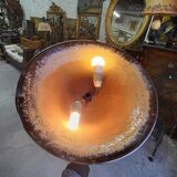 Art Deco floor lamp from the 1930s in wood and chrome.