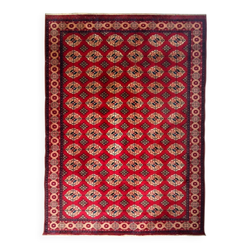 Tapis Boukhara Turkmène traditionnel noué à la main. Asie centrale
