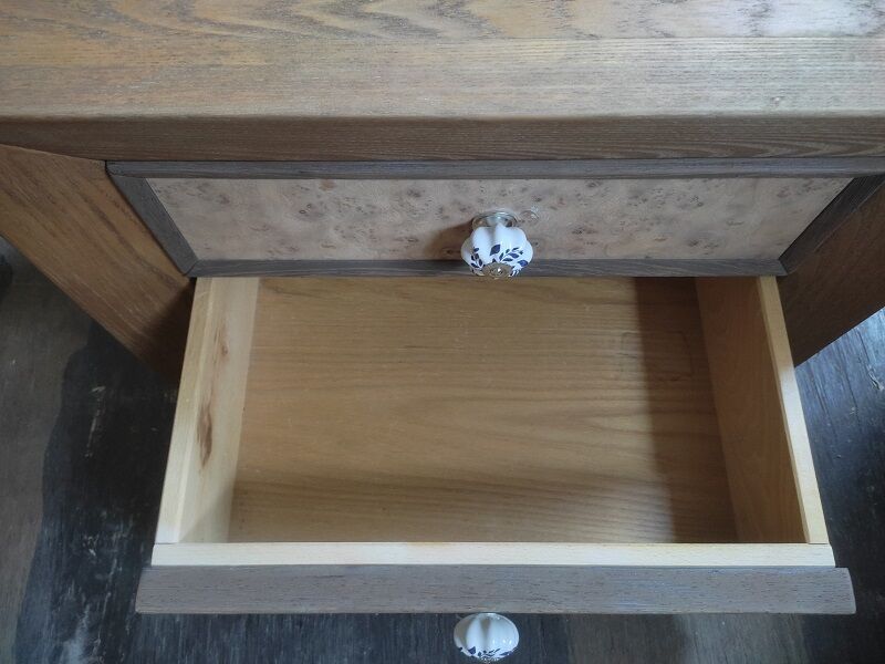 Bedside table wood aero-gum inlaid