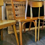 Series of 10 mismatched bistro chairs