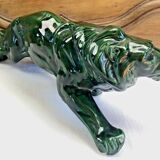 Statue lion Art Déco 1930 craquelé Saint Clément