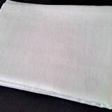 Old white damask cotton tablecloth 1.58 x 2.15 m