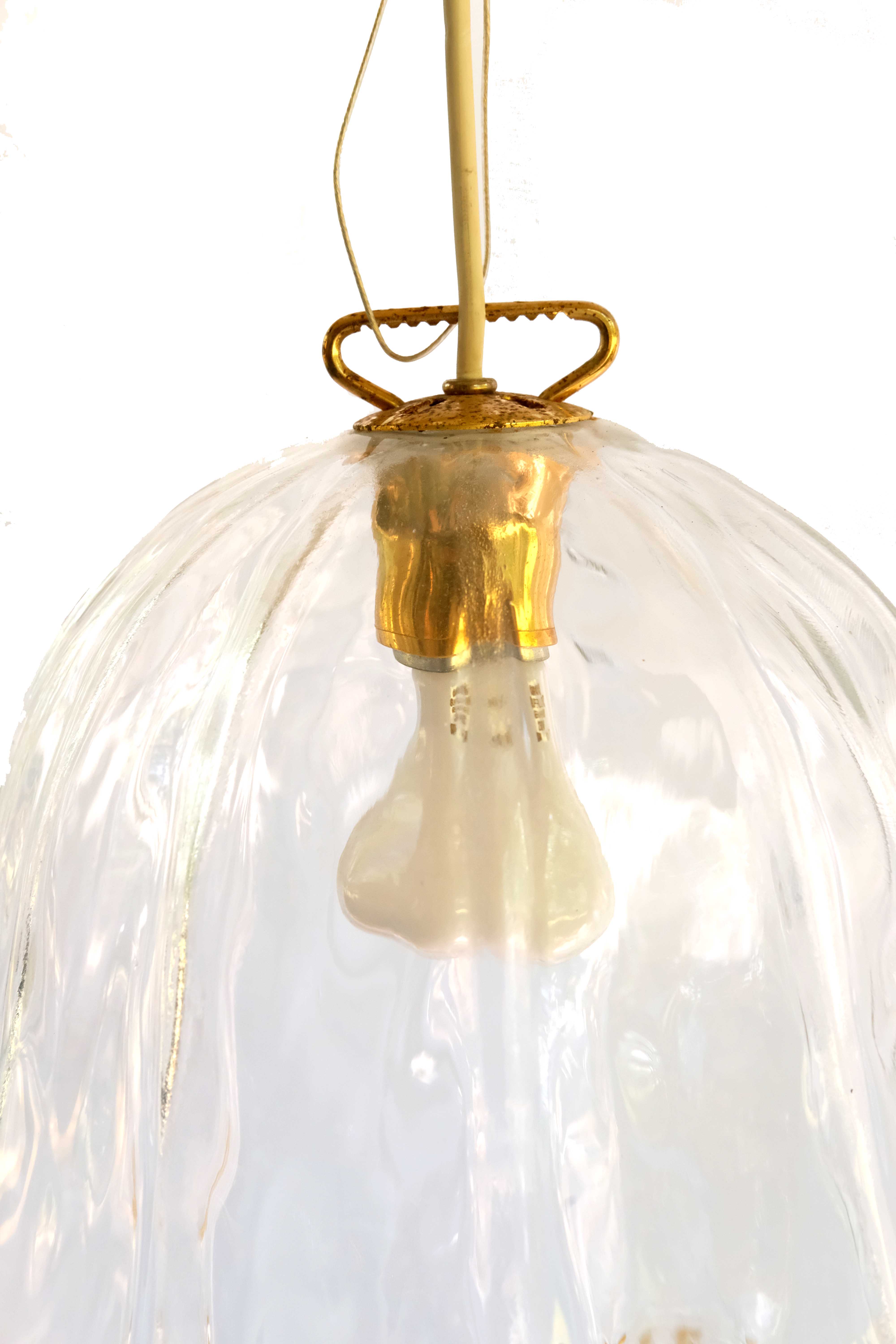 La murrina ceiling lamp in murano glass, italy 1970's