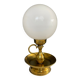 Lampe vintage en laiton et opaline années 70