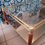 Table laiton et bois