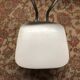 Set of 4 chairs iron and white vinyl 1960 Columbus Creation