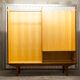 Scandinavian teak cabinet 4 doors 2+1 drawers wardrobe 1960